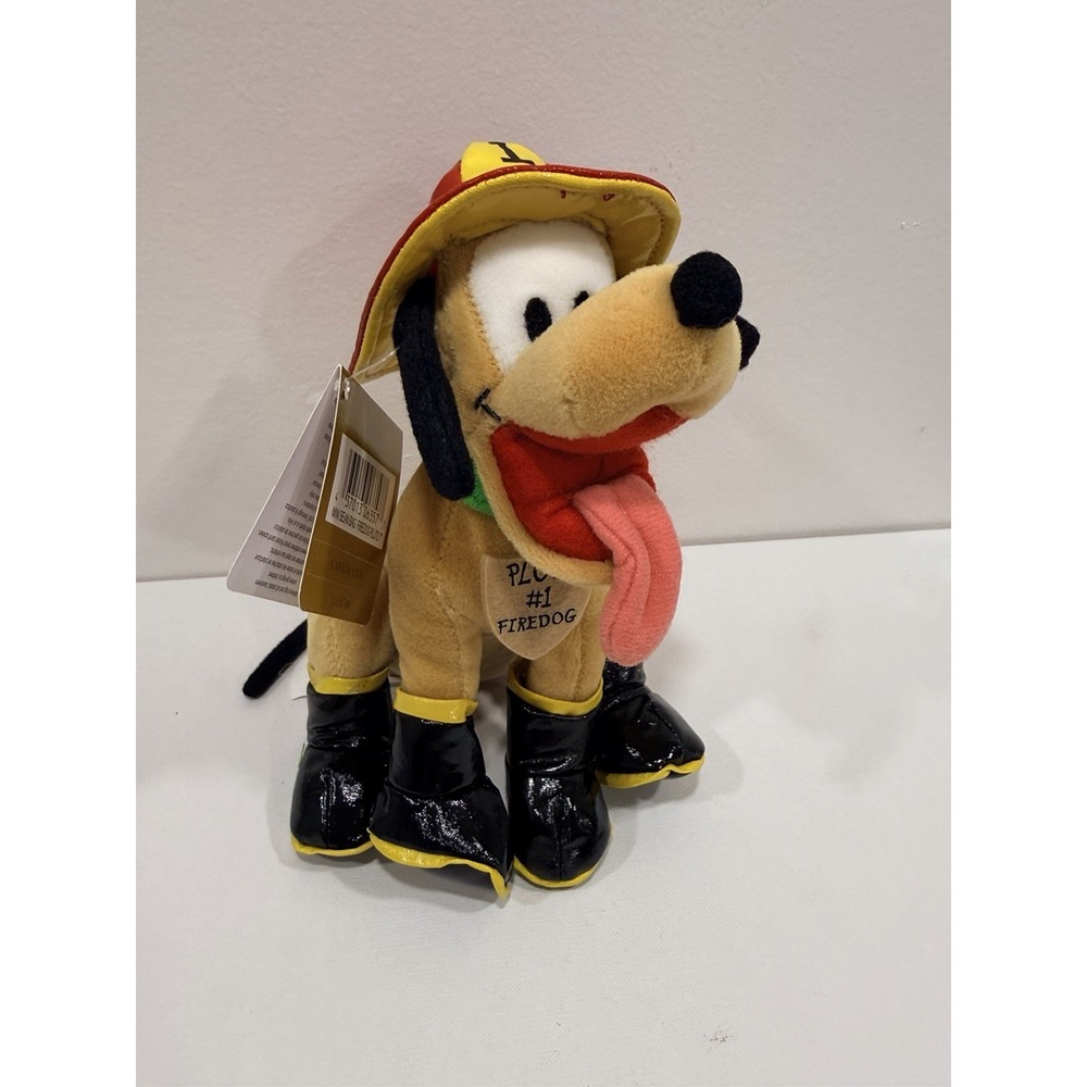 Disneyland Resort VTG Vintage  Firedog Pluto 7" Bean Bag Plush - NWT